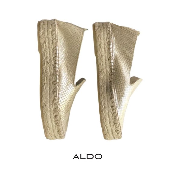 ALDO Reptile Embossed Metallic Platform Espadrille - Picture 2 of 9
